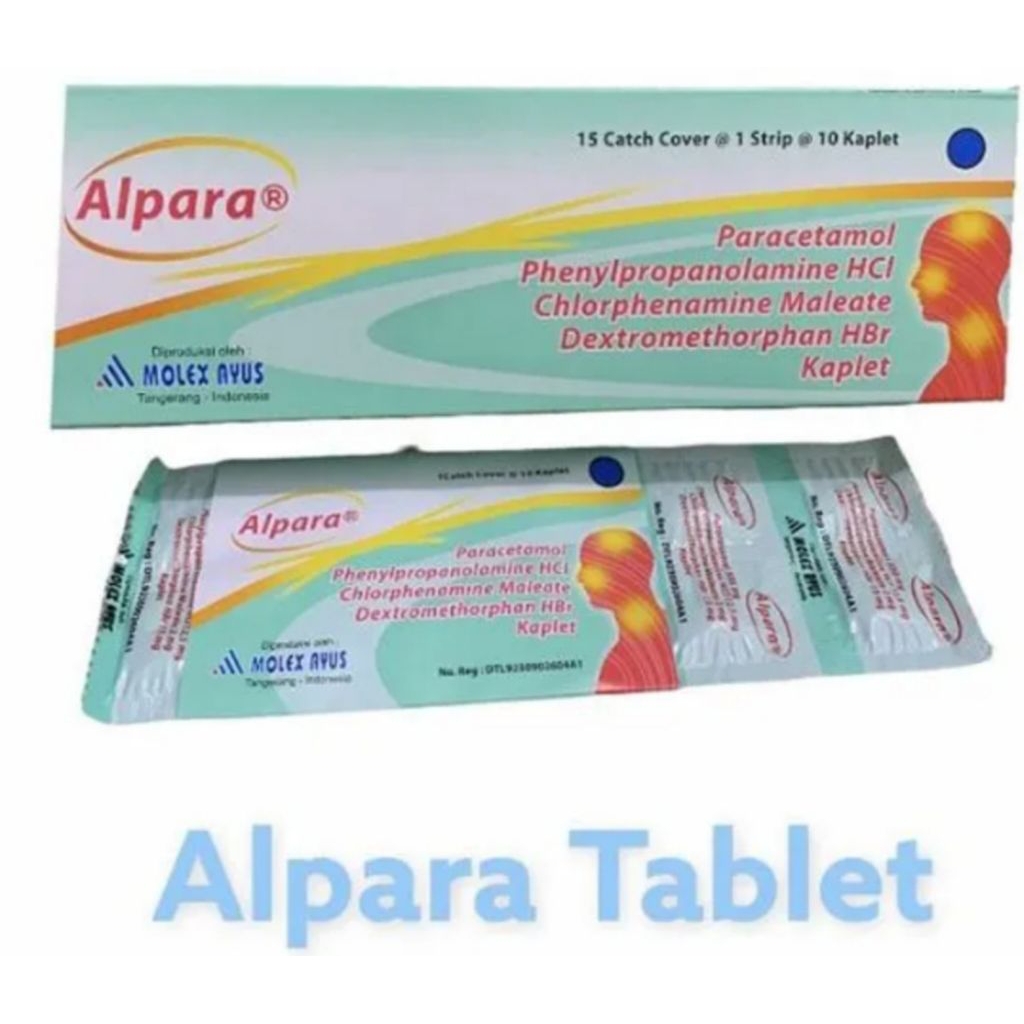 Alpara Kaplet Obat Batuk dan Flu, 1 Strip Isi 10 Kaplet