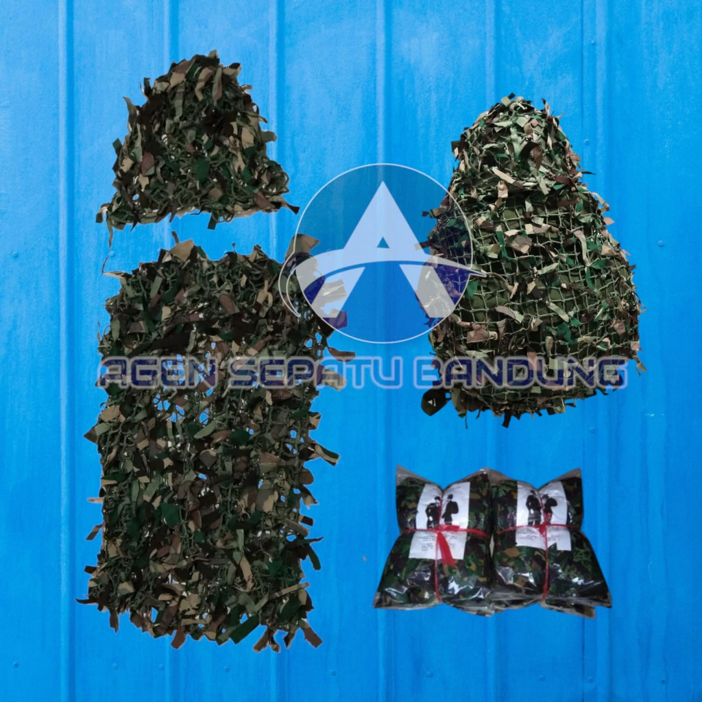 Samaran Ransel Helm Tactical TNI Army 1 Set – Cover Tas Kamuflase Outdoor Militer Hunting