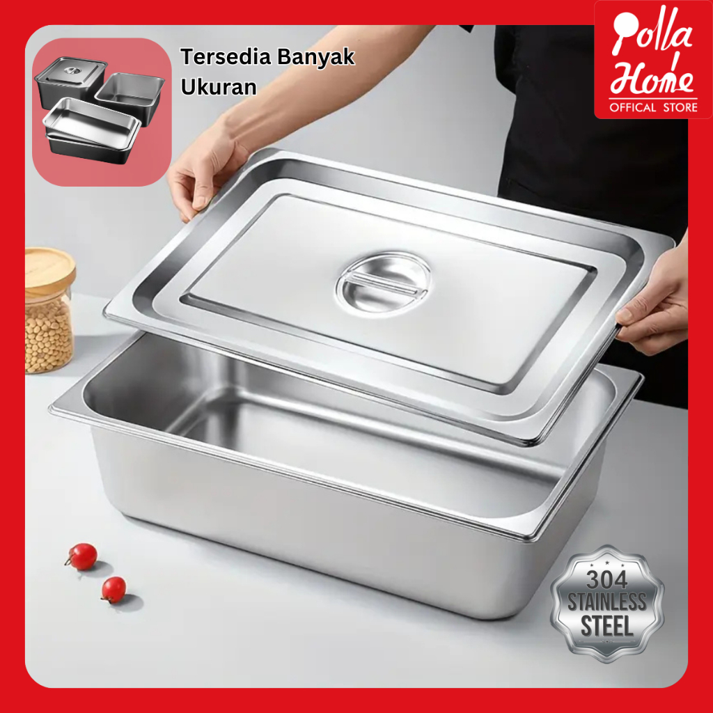 Ollahom Wadah Katering Nampan Jumbo Stainless Steel Tahan Karat