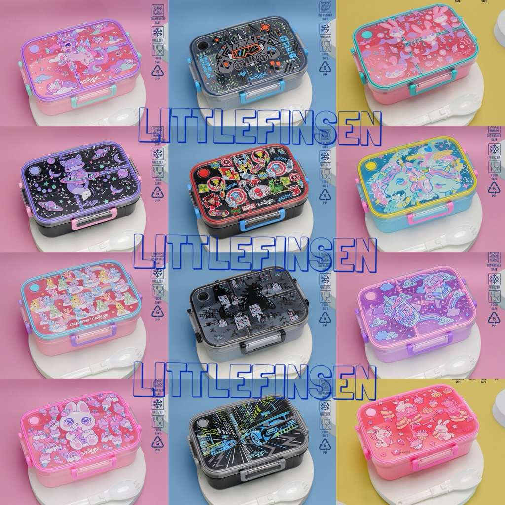 kotak lunch box anti campur sekat 3/lunch box trio lunch box small sekat 3/kotak makan  bpa free sek