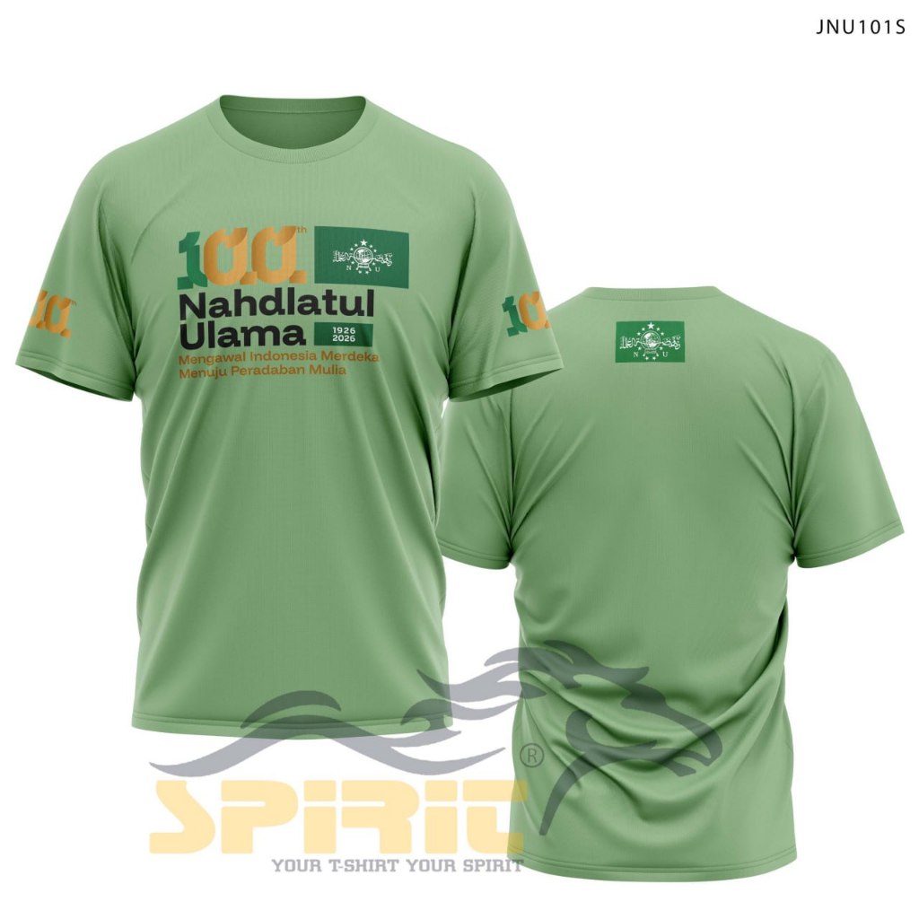 Baju NU 1 Abad 2026 Harlah Nahdlatul Ulama Lengan Pendek Katun 24s Sablon DTF Premium