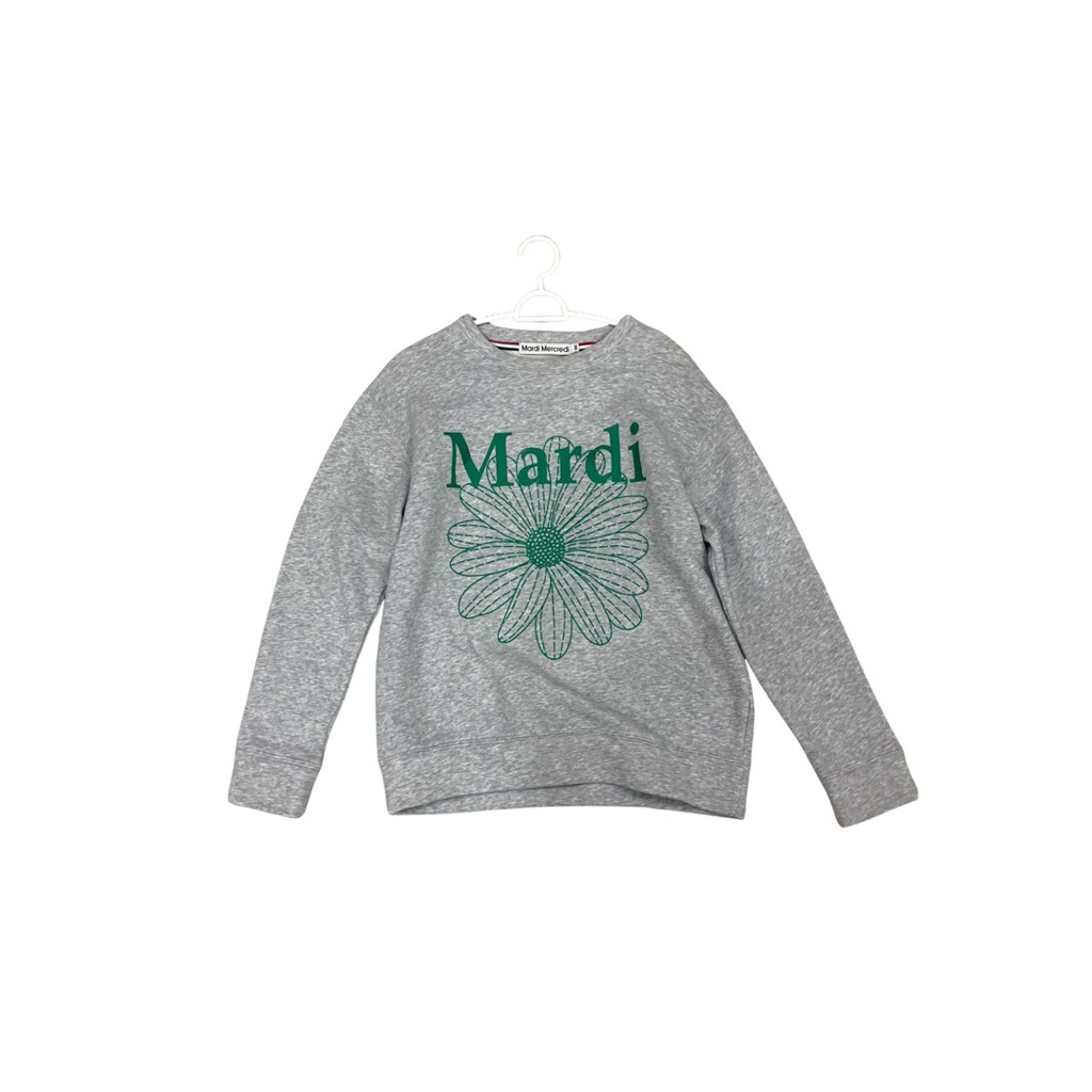 (Preloved) Mardi Mercredi Sweatshirt Flowermardi Grey Green