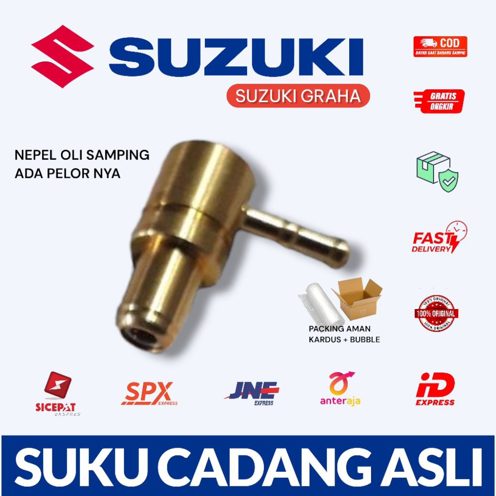 NEPEL KUNINGAN OLI SAMPING RC 100 ADA PELOR ORIGINAL SUZUKI JAPAN IMPORT SUZUKI JAPAN 16910_09C00
