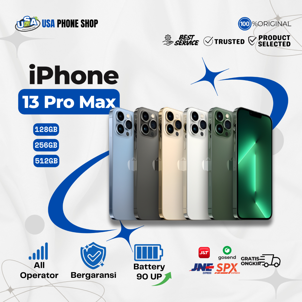 iPhone 13 Pro Max ex Ibox BerGaransi 100%Original iPhone Fullset All Operator 128GB 256GB 512GB