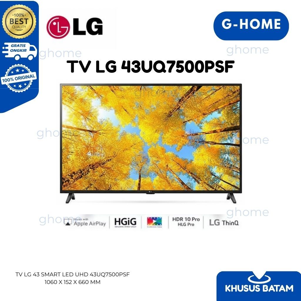 TV LG 43 SMART LED UHD 43UQ7500PSF