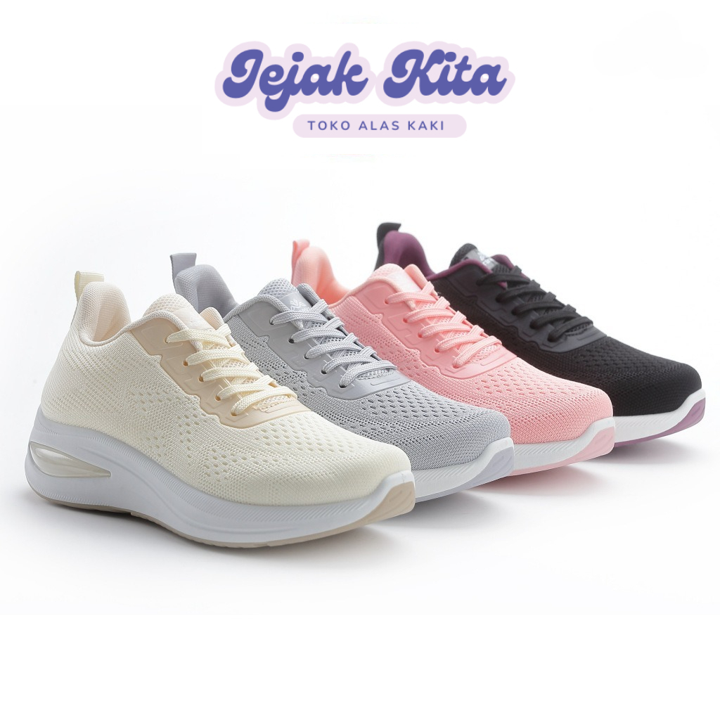 Sepatu Ribon Sneakers Wanita Sport Shoes Casual Olahraga Running Kasual A76 Vera Nevada