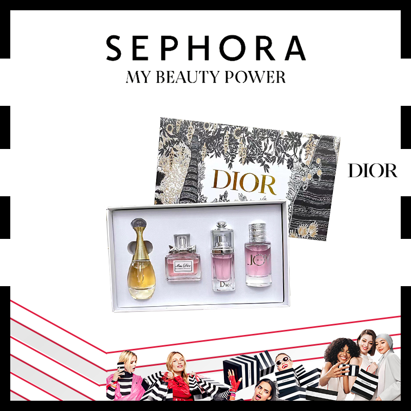 Dior Parfum Gift Set 30ml x 4pc Miss Dior Blooming Bouquet/DIOR J'ADORE EAU DE PARFUM/Dior Addict Ea