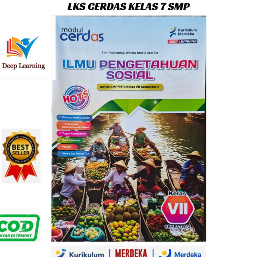 Lks Cerdas IPS Kelas 7 SMP/MTS Semester 2 Kurmer  Murah 64 Hal