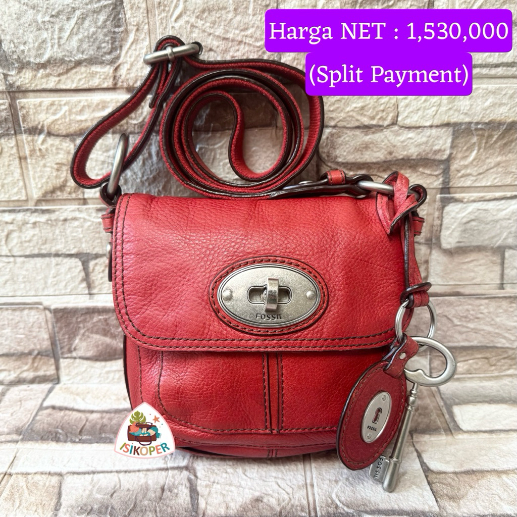 #519 NET-Preloved Fossil Turnlock Twistlock Red