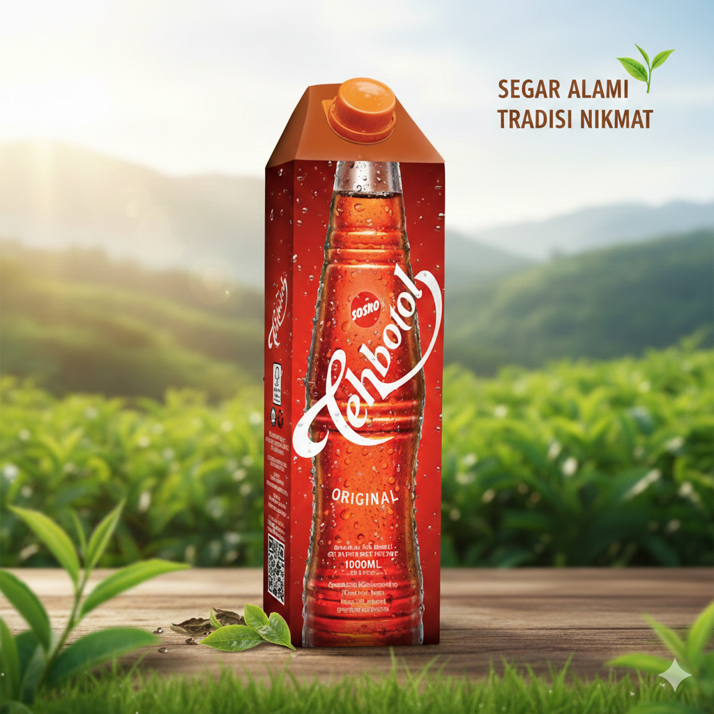 1 Dus Teh Botol Sosro 1 Liter (12pcs)