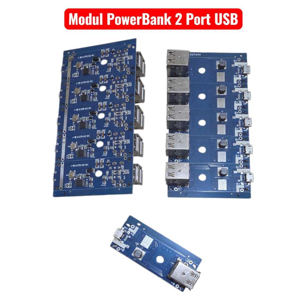 Modul Power Bank 2 Port Output USB 5V Baterai Lithium Dual Papan Sirkuit Powerbank 2Port 002
