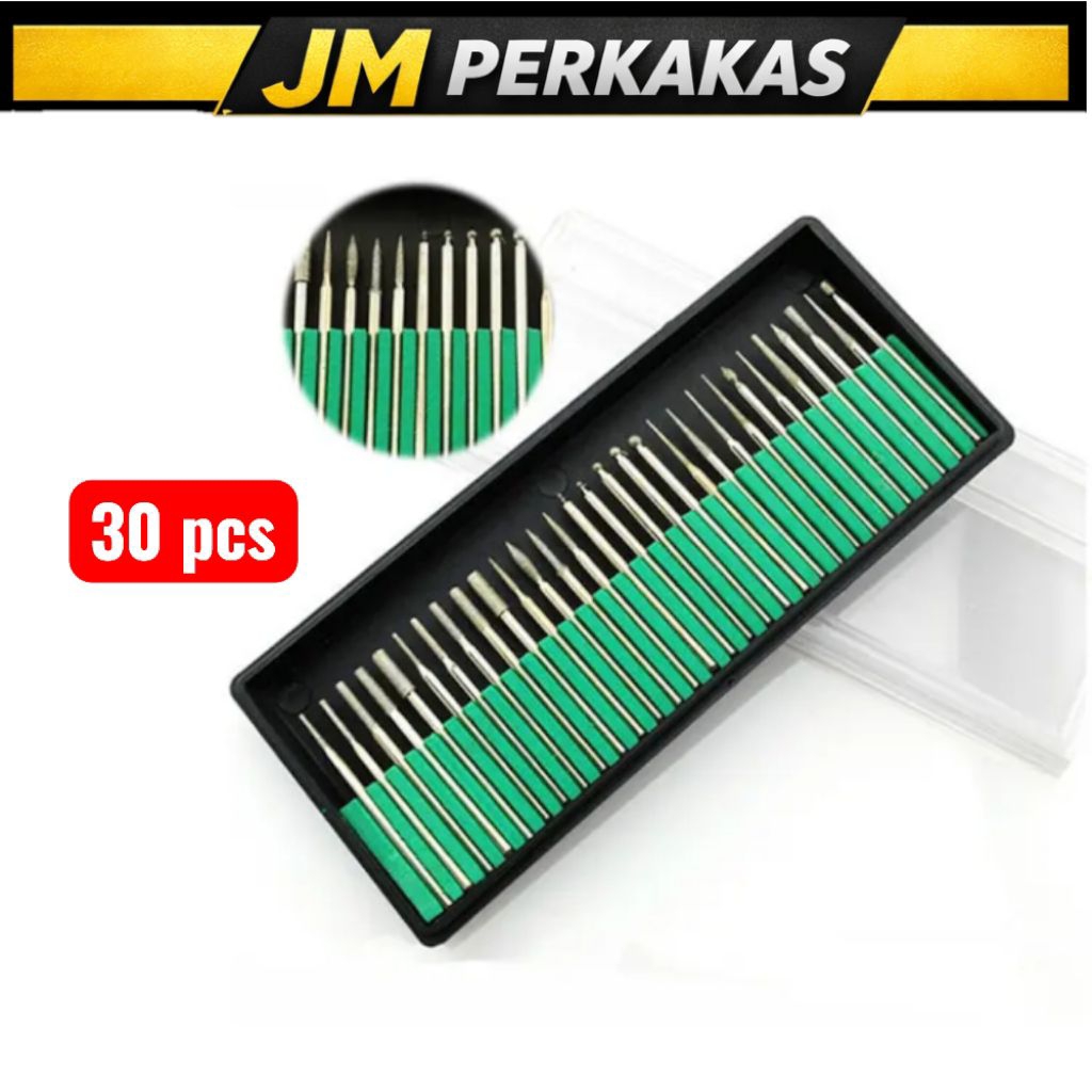 Mata Bor Tuner Set 30pcs Alat Porting/Ukir/Grafir/Tune/Tunner/Cuner/Cun Gerinda Mini Grinder