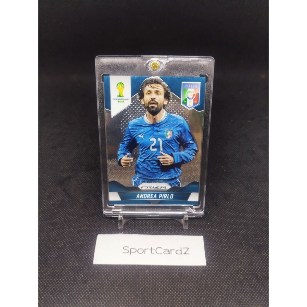 Kartu Bola 2014 Panini Prizm World Cup Soccer Brazil Andrea Pirlo Italy #128 (dpt top loader)