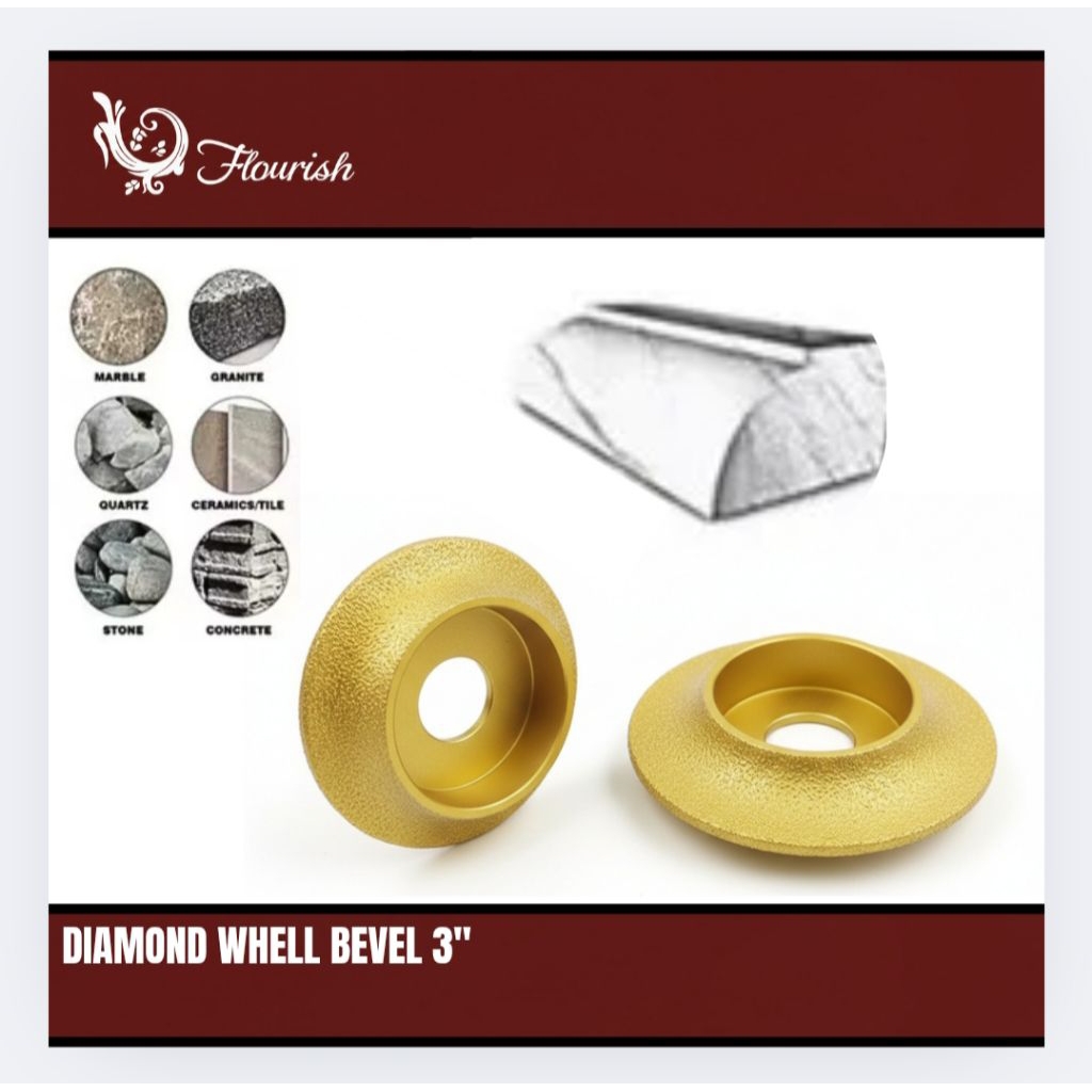 Diamond Bevel Pinggir Granite Keramik Marmer Bikin Pinggul Geranit