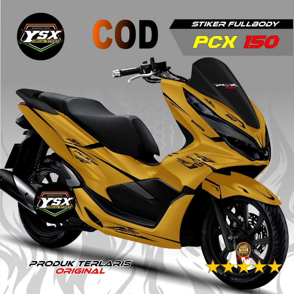 Decal Sticker Fullbody PCX 150 HT List Hitam