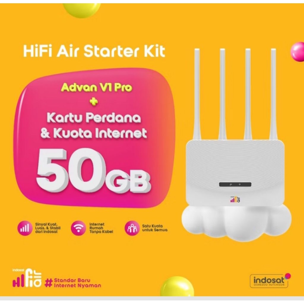 PROMO Indosat HiFi Air Advan Wifi Modem 4G LTE 50Gb (preloved)