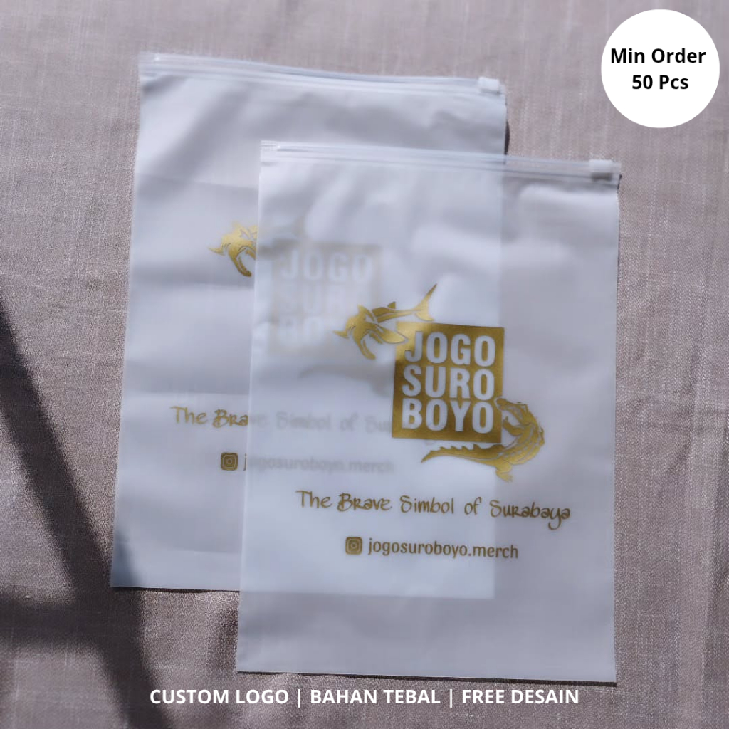 Pouch Ziplock/Pouch Hijab Custom/Kemasan Hijab/Minimal 50 Pcs