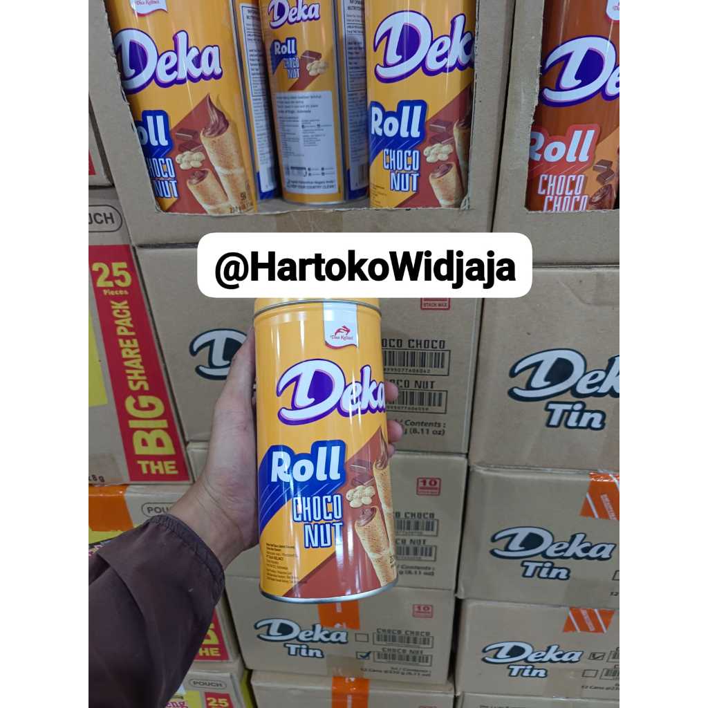 DEKA WAFER ROLL CHOCO CHOCO  KALENG 230 GRAM DUS ISI 12 KALENG
