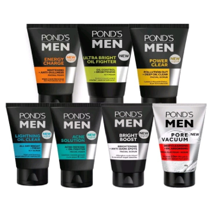 POND'S MEN Facial Wash Pore Vacum 90gr / 50gr - Pembersih Wajah Pria Menyegarkan dan Menghilangkan M