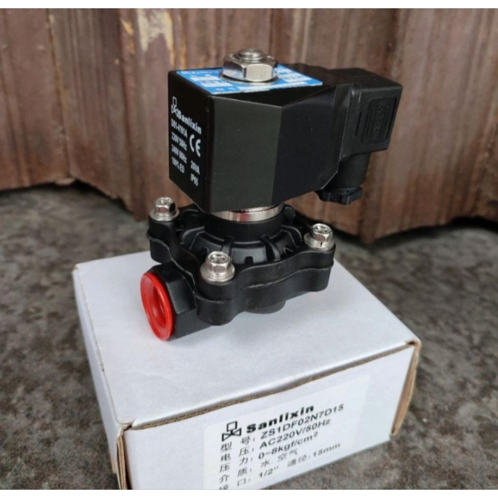 Electric Solenoid Valve 1" inch AC220 Nylon Sanlixin