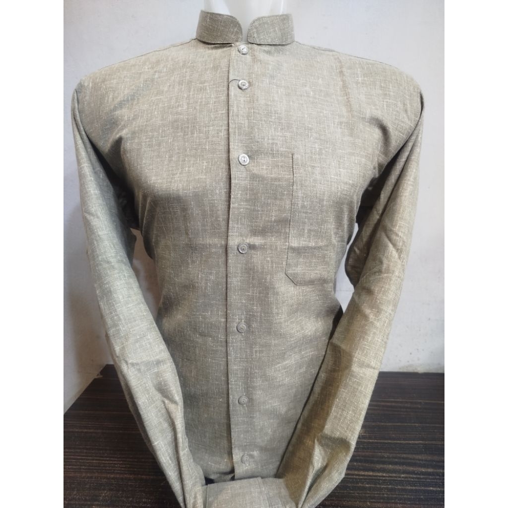 Alisan Koko Polos Lengan Panjang Reguler