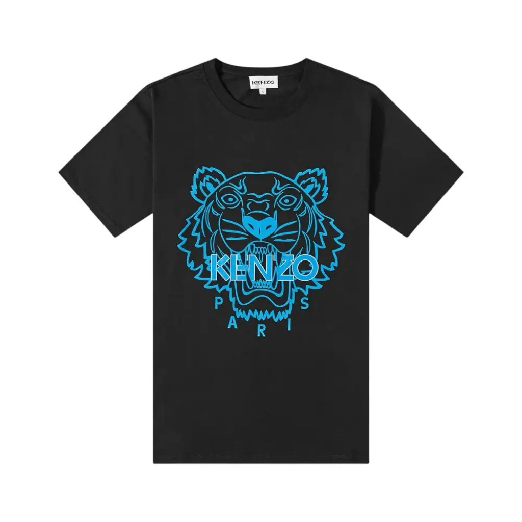 Kenzo Classic T-Shirt Neon Tiger Black Original 100%