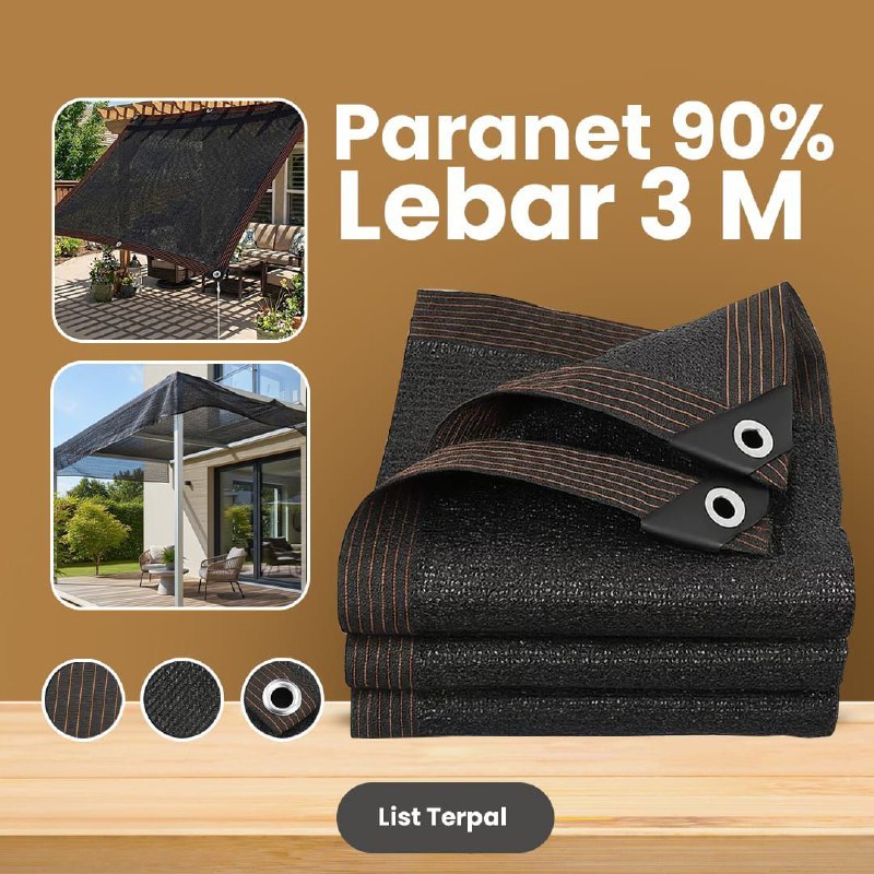 Paranet Lebar 3 Meter / Paranet Meteran / Jaring Peneduh / SunShade /Jaring Paranet 90% / Sunshade N
