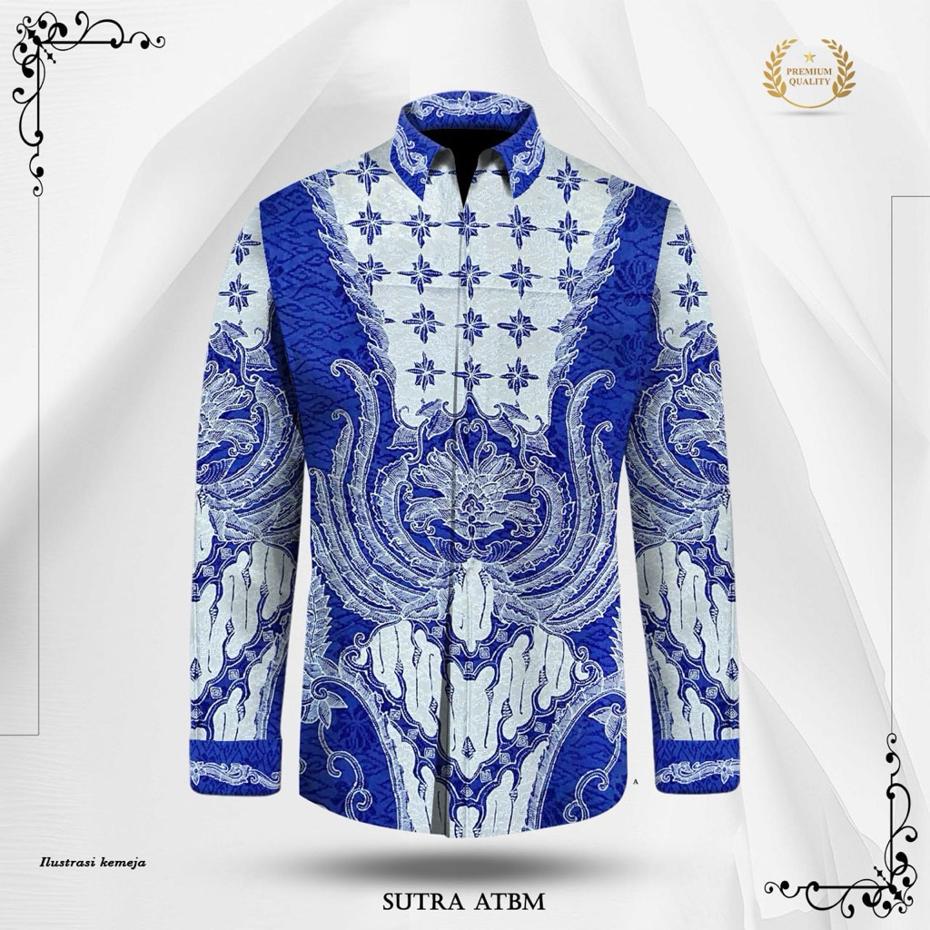 KAIN BATIK TULIS SUTRA ATBM POLA KEMEJA PREMIUM- B7530