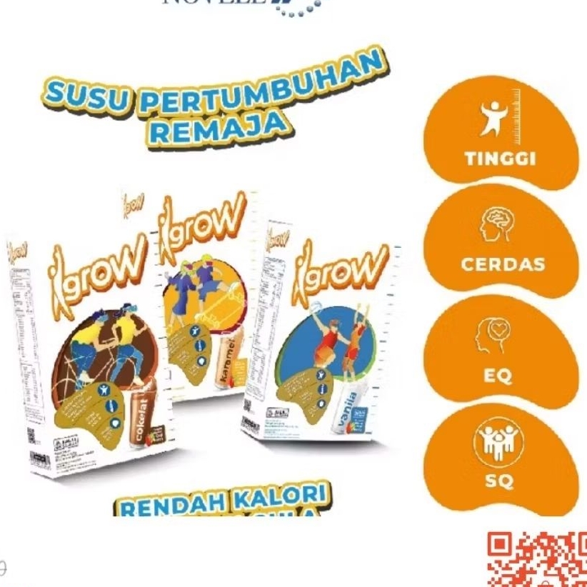 Igrow susu remaja tinggi kalsium dan protein