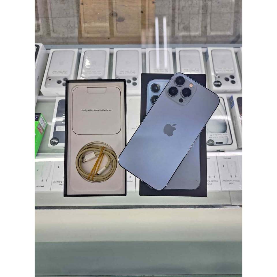Second IPhone 13 Pro Max 128GB Sierra Blue Ex IBOX Mulus Fullset Original