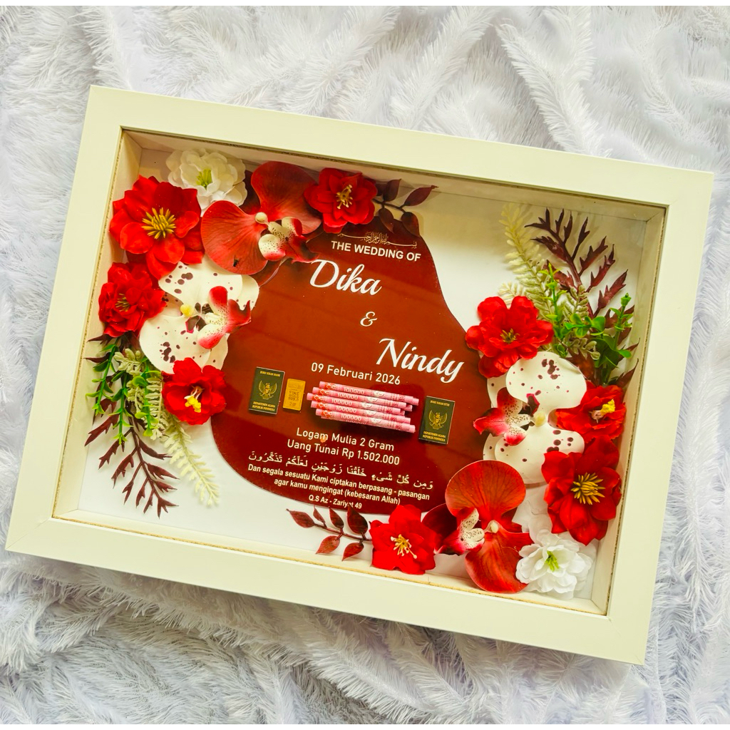 [1-2 HARI JADI] MAHAR 40x30 MAHAR PERNIKAHAN FULL AKR AKRILIK BOX PERNIKAHAN SET HIASAN WEDDING MAHA