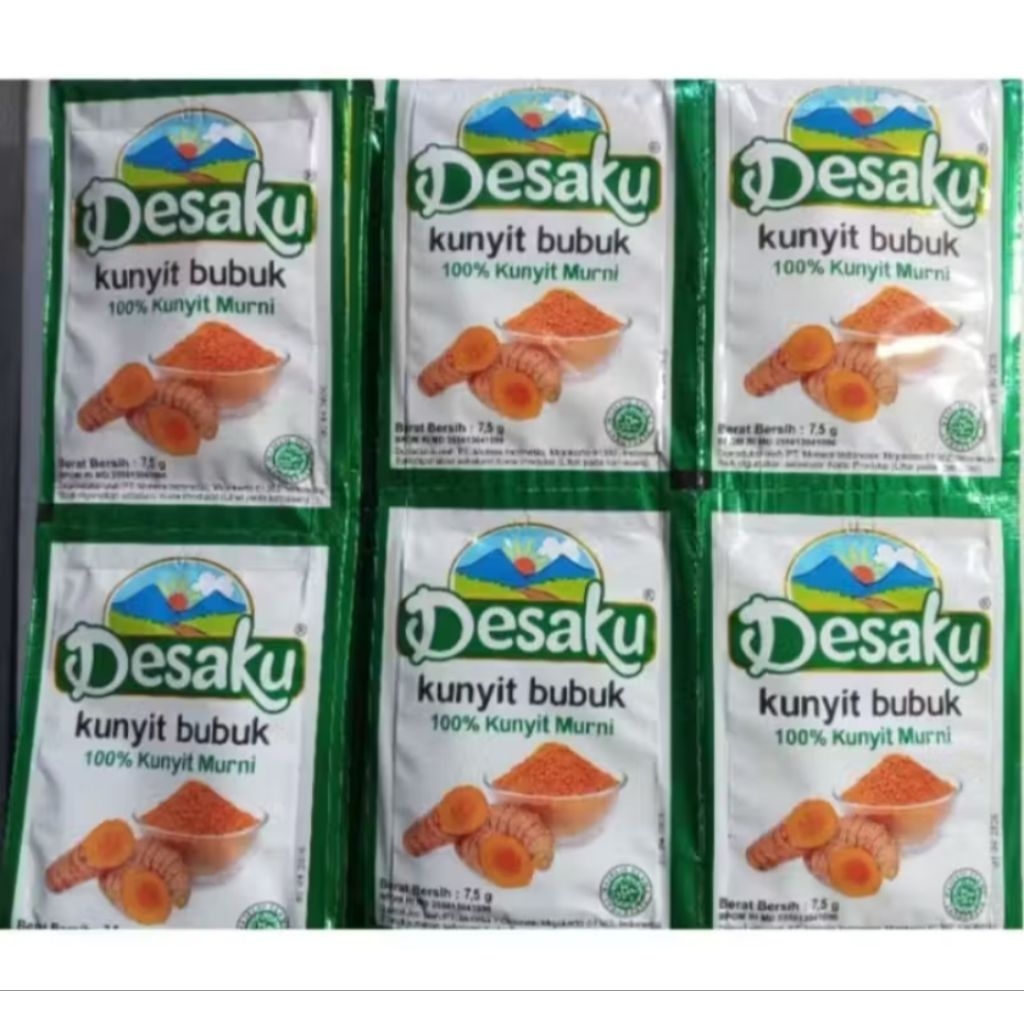 Desaku Kunyit Bubuk 1 Pack | Isi 12 Renteng (144 Sachet)