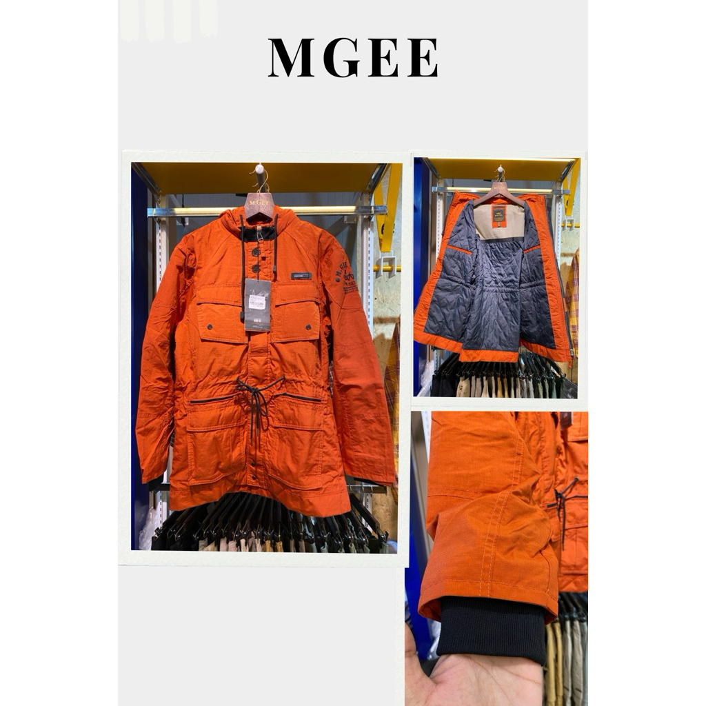 Jaket Parka Pria Orange 100% Original MGEE PARKA C004 ORANGE