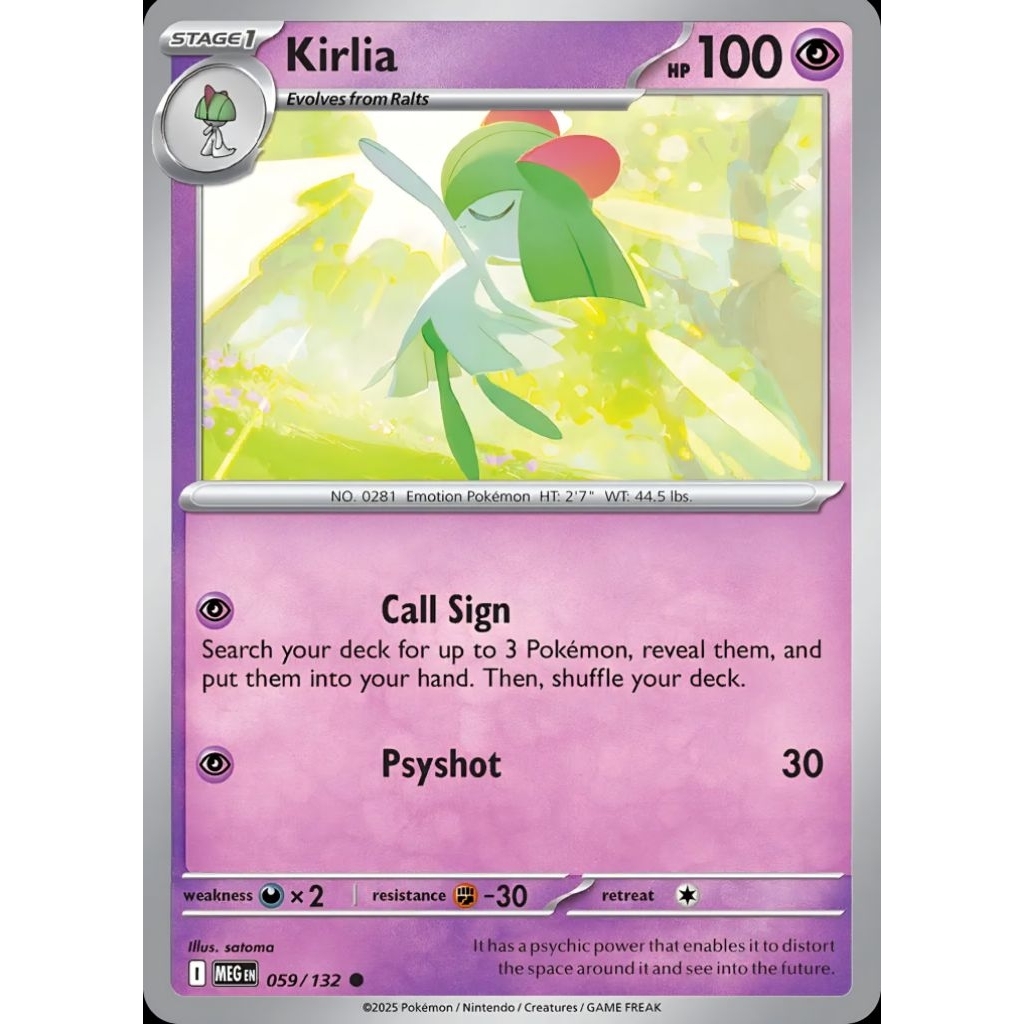 Tcg Pokemon Kirlia Common Meg