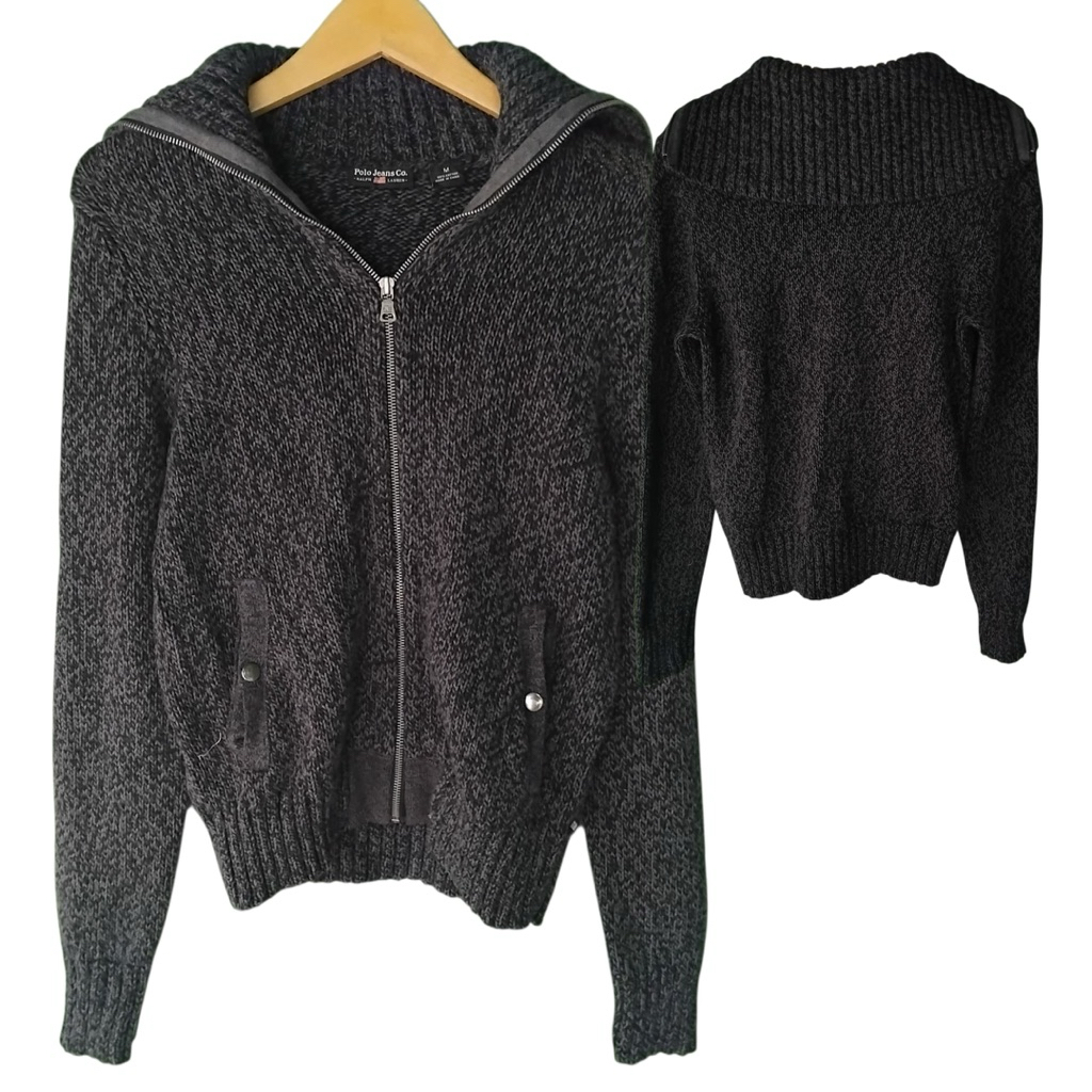 Ralph Lauren knitwear double zipper jacket