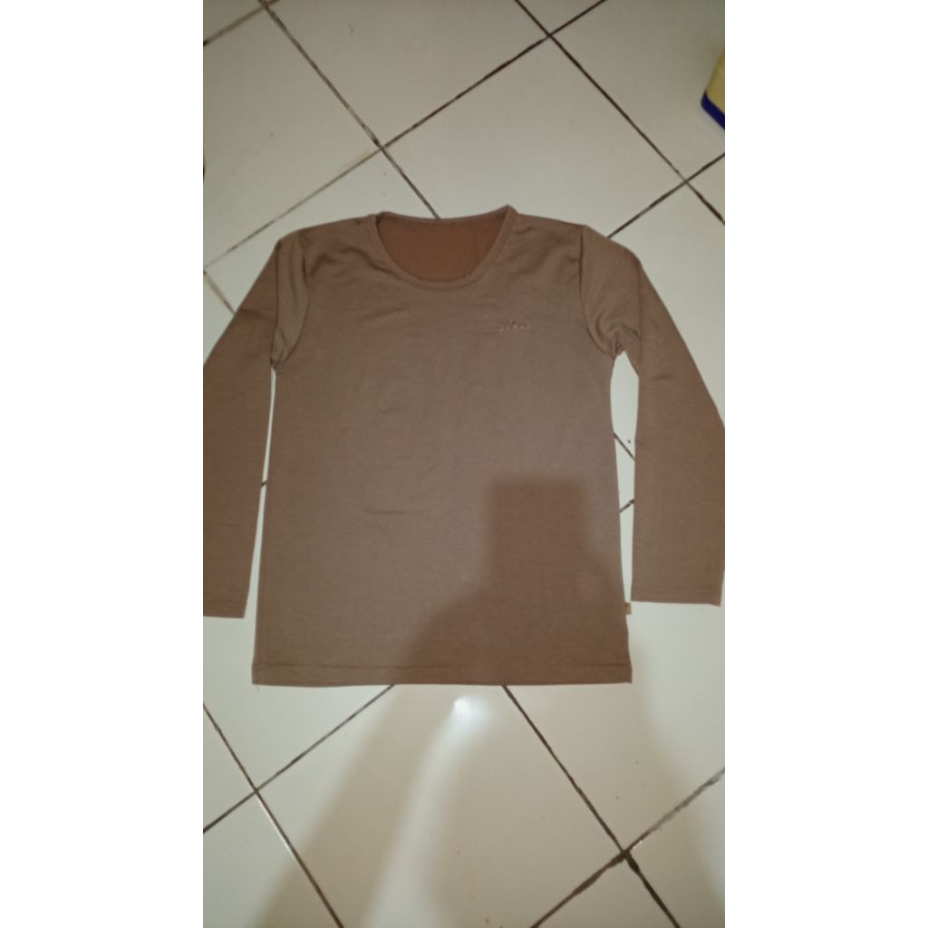 JJ jeans kaos lengan panjang coklat (preloved)