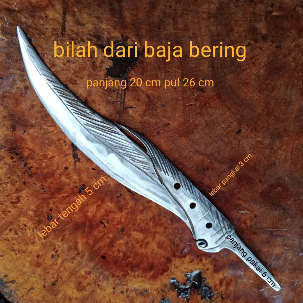 bilah pisau dapur baja murni