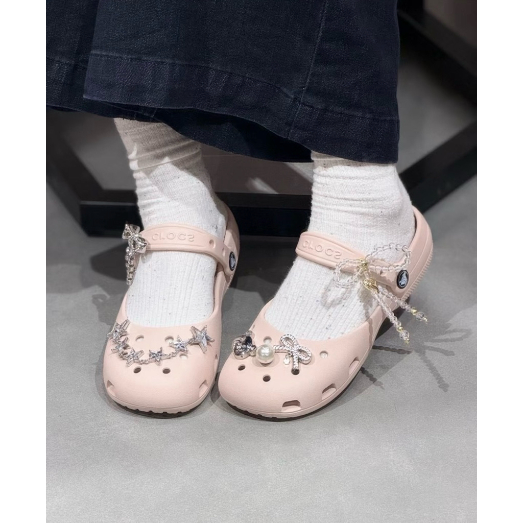[FAST PO] CROCS CLASSIC BALLET | crocs original 100% sendal wanita jibbitz