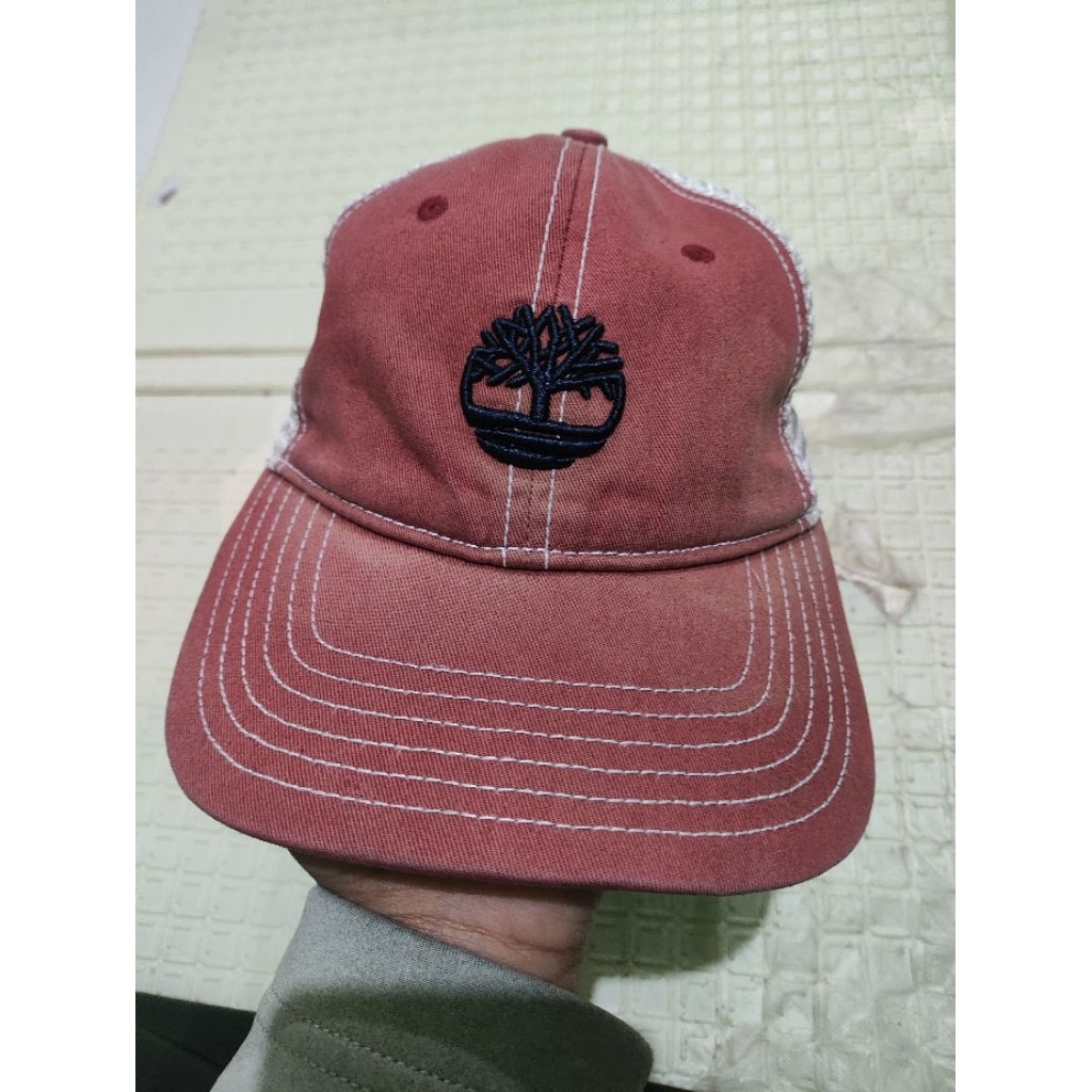 Timberland topi jaring Trucker timberland warna belel