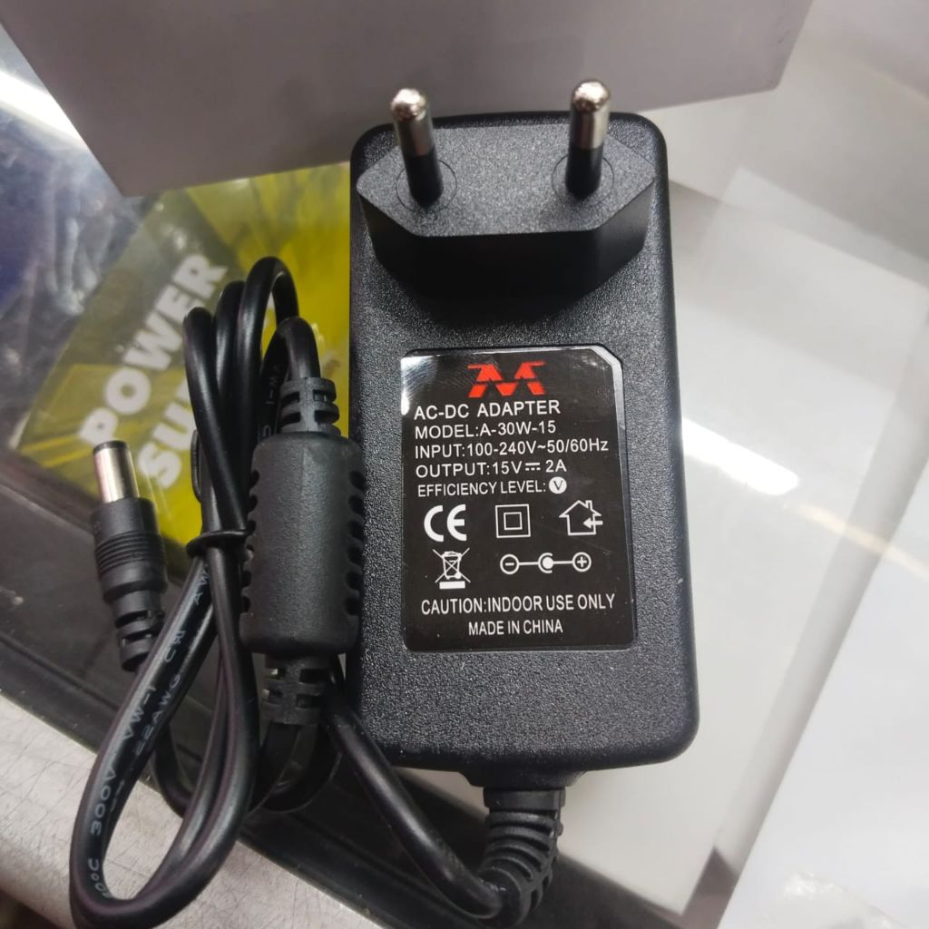 AC to DC Adaptor 15 volt 2 Ampere Charger / Adaptor DC 15V 2A Power Supply
