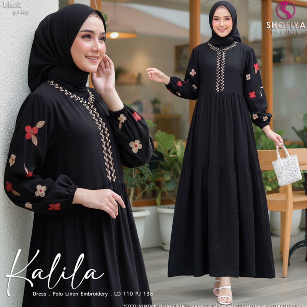 [NEW] GAMIS DRESS KALILA - DANICA BY SHOFIYA // MIDI CHASNA BY SHOFIYA BUSUI BAHAN CERUTY BABYDOLL P
