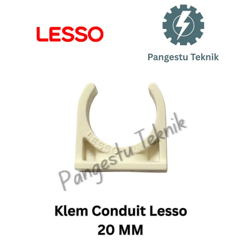 Klem Conduit Lesso 20mm / Klem Conduit Pipa Listrik / Clamp Conduit Pipa Listrik