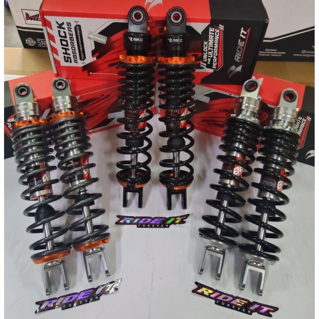 SHOCK SHOK BELAKANG RIDE IT GP-86 CNC SERIES 280MM/310MM/330MM ORIGINAL RIDE IT AEROX OLD 155/AEROX 