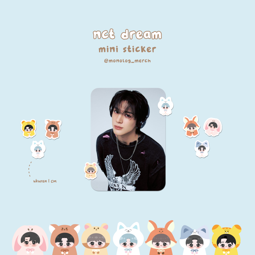 Isi 42 pcs Mini sticker nct dream character chibi blanket ver