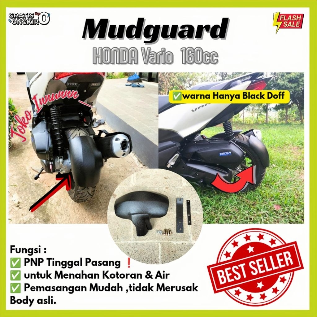 MUDGUARD MUD GUARD HONDA VARIO 160CC AKSESORIS COSTUM PNP