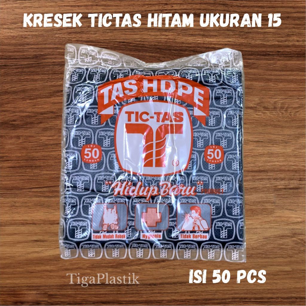 Kantong Kresek Tictas Hitam Ukuran 15(kecil)