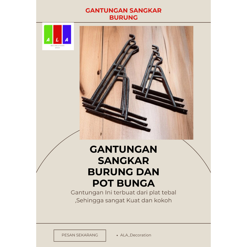 Gantungan Sangkar Burung 40cm - Kuat dan Tahan Lama,Cantolan sangkar burung murai ,Gantungan kandang