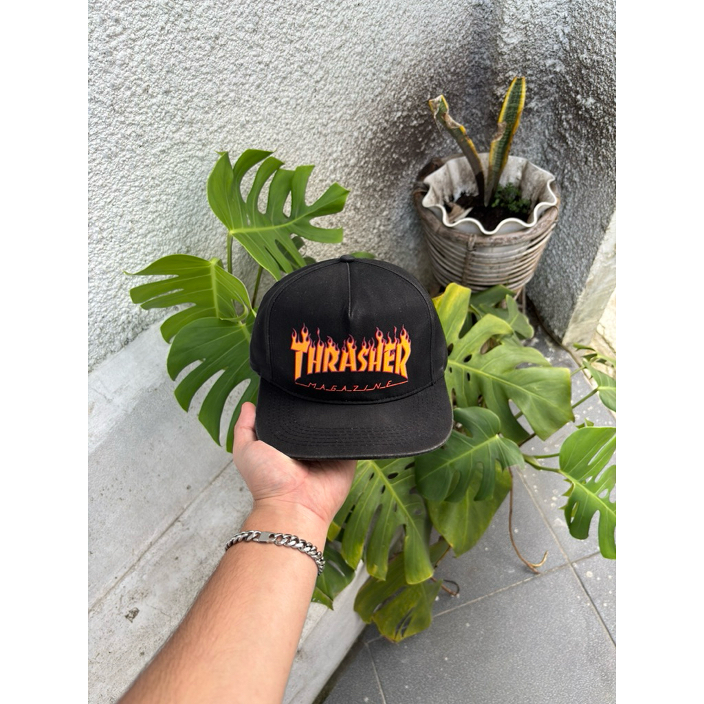 Topi Snapback Thrasher Flame Logo