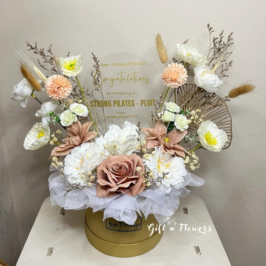 Bloom Box Bunga Akrilik / Box Bunga / Bloombox Bunga Ucapan / Bunga Akrilik