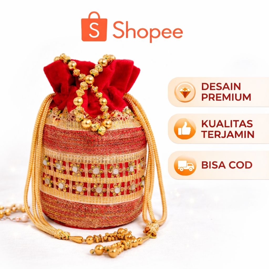 Potli Bag India / Tas Potli Pesta / Tas Potli Bag Wedding India